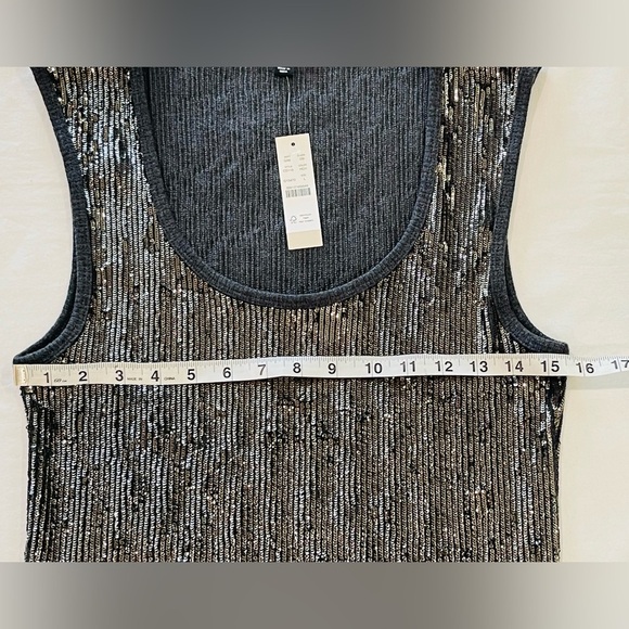 J.Crew | NWT | Vintage Rib Sequin Scoop Neck Tank | Large - Picture 3 of 6